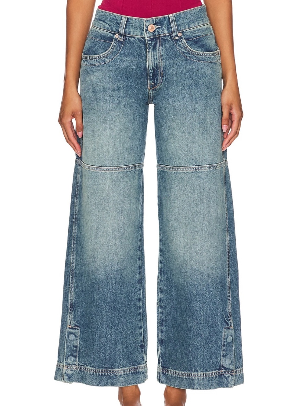We The Free Wide-Leg Jeans in Light Blue